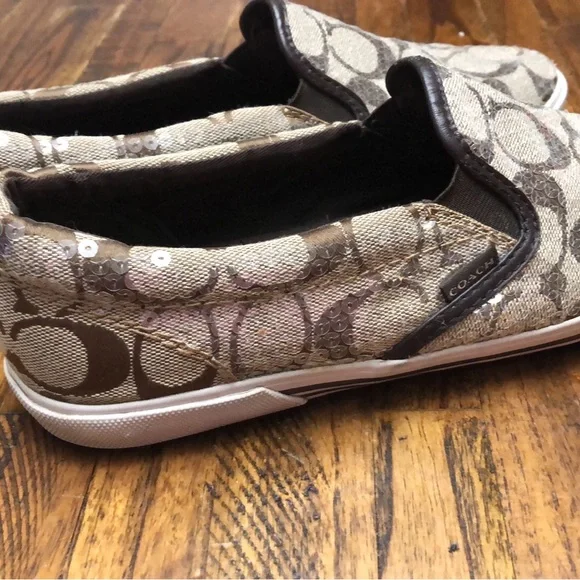 Coach deck shoes 8.5 brown and khaki - Picture 3 of 9